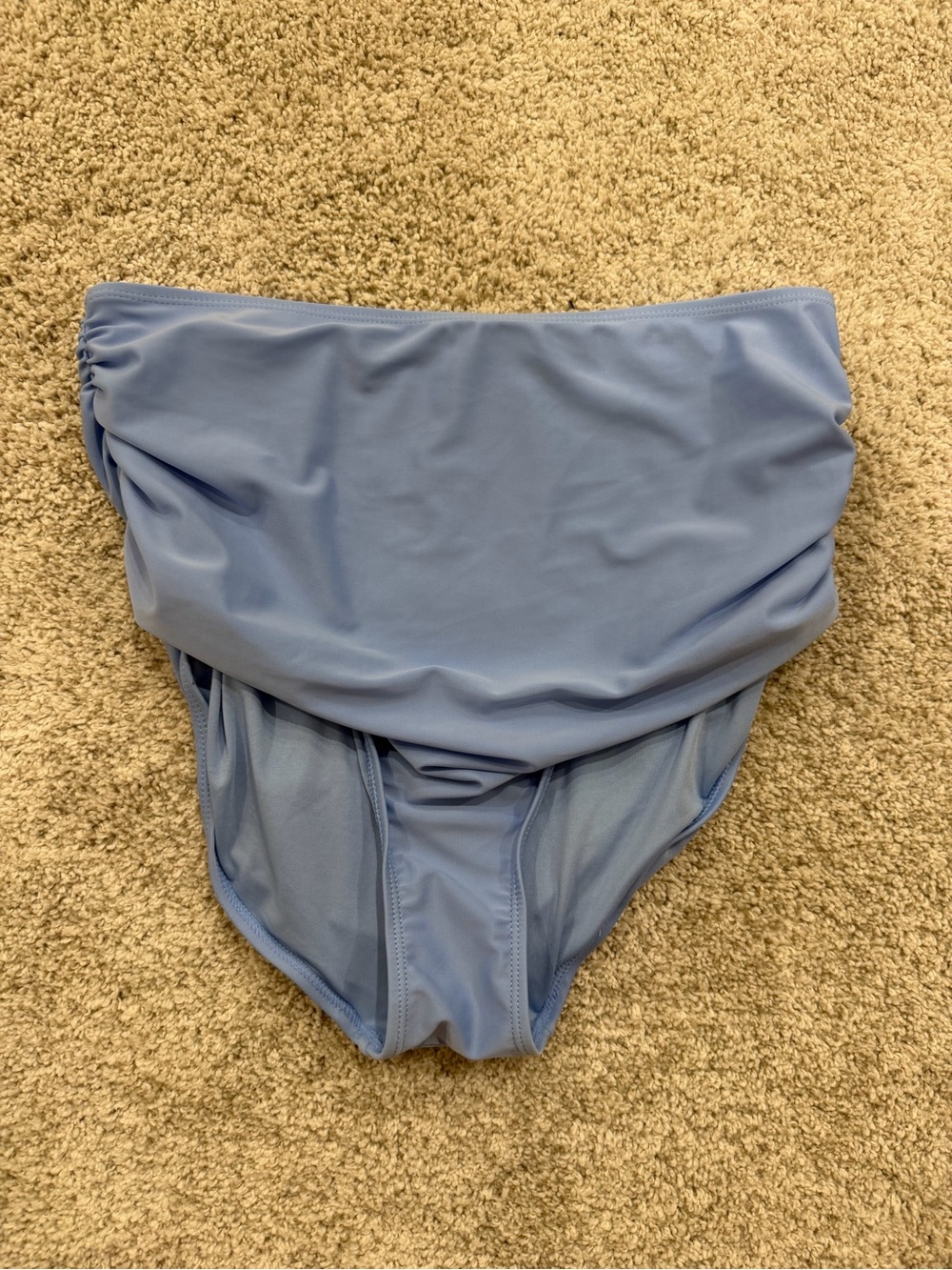 High-Waist Swim Bottom in Light Blue
